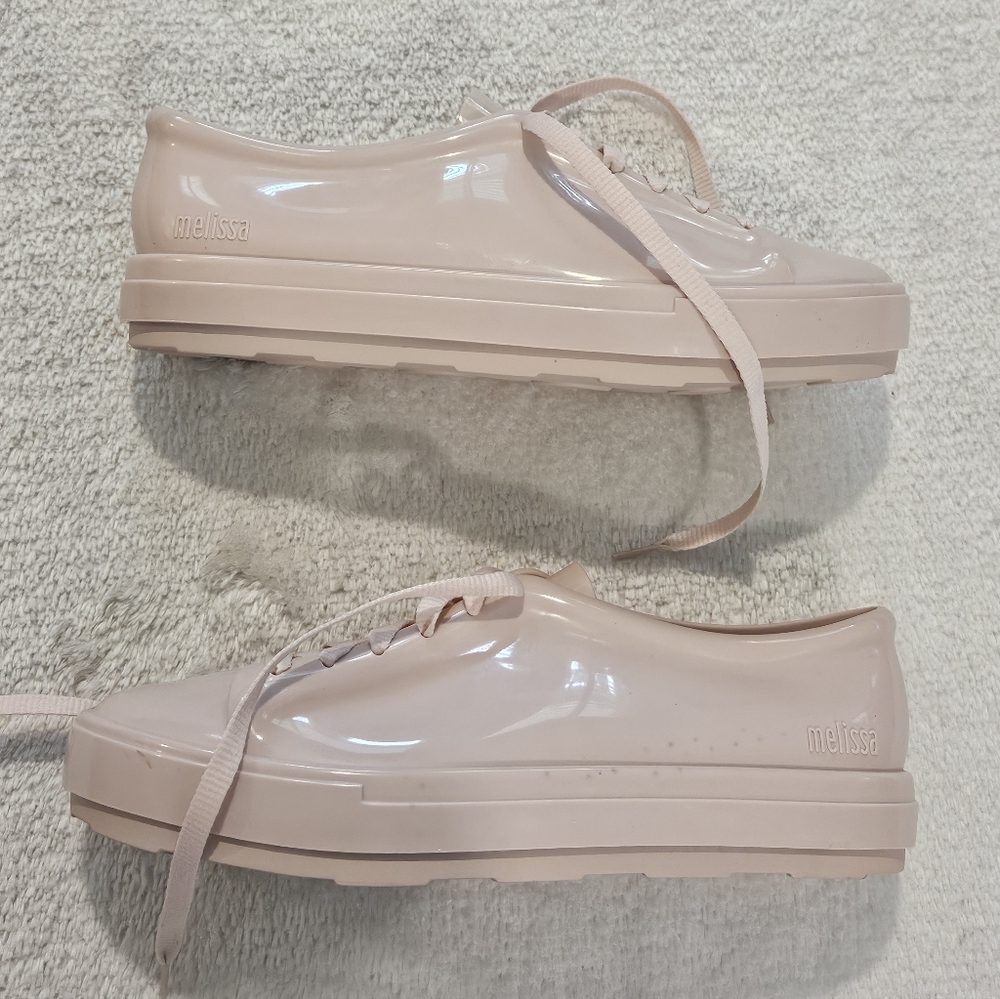 NEW Melissa Pink Sneakers Size 10 Pastel Preppy Girlhoodcore Feminine Coquette - Picture 2 of 8